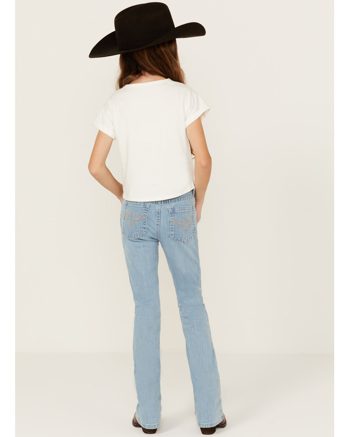 Image #3 - Shyanne Girls' Light Wash Riding Jeans, Light Wash, hi-res
