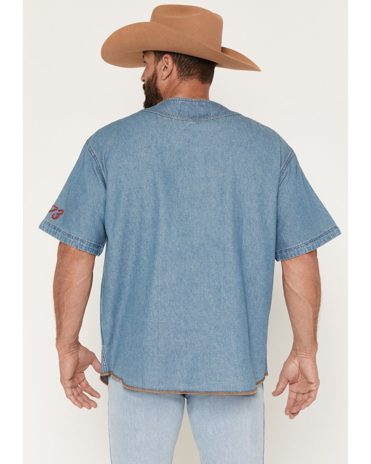 Image #4 - Wrangler X Coors Banquet Men's Baseball Jersey, Blue, hi-res