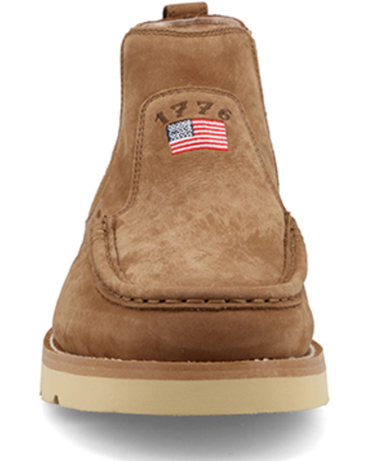 Image #4 - Twisted X Men's Patriotic Wedge Sole Chelsea Boots - Moc Toe, Camel, hi-res