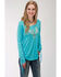 Roper Women's Eagle Graphic Long Sleeve Top, Blue, hi-res