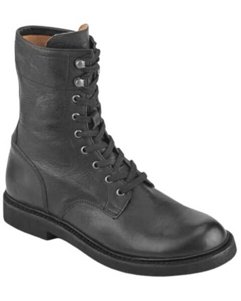 Frye Men's Dean Combat Lace-Up Boots - Round Toe , Black, hi-res