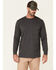 Image #1 - Hawx Men's Solid Charcoal Forge Long Sleeve Work Pocket T-Shirt , Charcoal, hi-res
