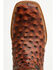 Image #6 - Tanner Mark Men's Exotic Ostrich Print Western Boots - Broad Square Toe, Brown, hi-res