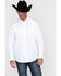 Gibson Men's Solid Long Sleeve Snap Western Shirt - Tall, White, hi-res