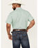 Image #4 - Rodeo Clothing Men's Boot Barn Exclusive Geo Print Short Sleeve Snap Western Shirt, Sage, hi-res