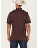 Image #4 - Ariat Men's Team Logo Short Sleeve Button-Down Polo Shirt, Burgundy, hi-res