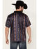 Image #4 - RANK 45® Men's Buckba Short Sleeve Western Polo, Black, hi-res