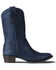 Image #2 - Lane Women's Plain Jane Midi Western Boots - Round Toe, Navy, hi-res