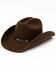 Cody James Men's Cattleman Tooled Star Concho Band Wool Hat , Brown, hi-res