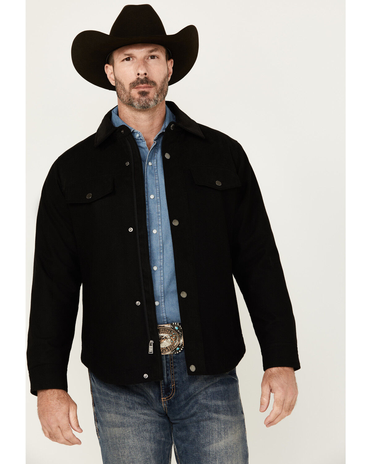 Image #1 - Pendleton Men's Timberline Solid Shirt Jacket, Black, hi-res