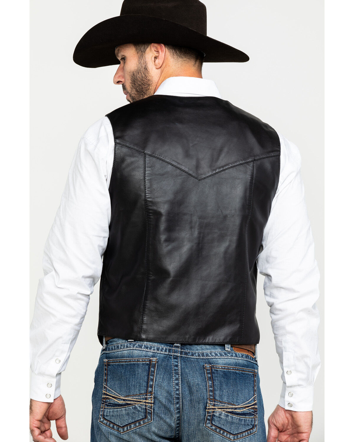 Image #2 - Liberty Wear Men's Jackson Lambskin Leather Vest - Big, Black, hi-res