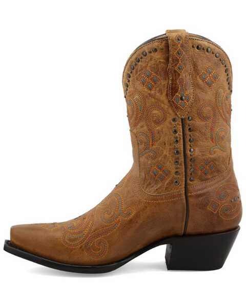 Image #3 - Black Star Women's CellSole Studded Leather Western Boots - Snip Toe , Brown, hi-res