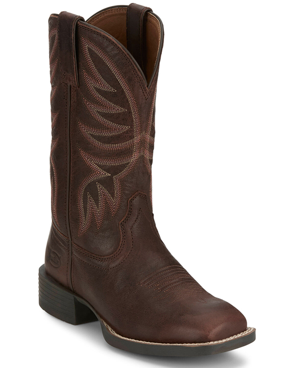 Image #1 - Justin Women's Demeter Western Boots - Broad Square Toe, Brown, hi-res