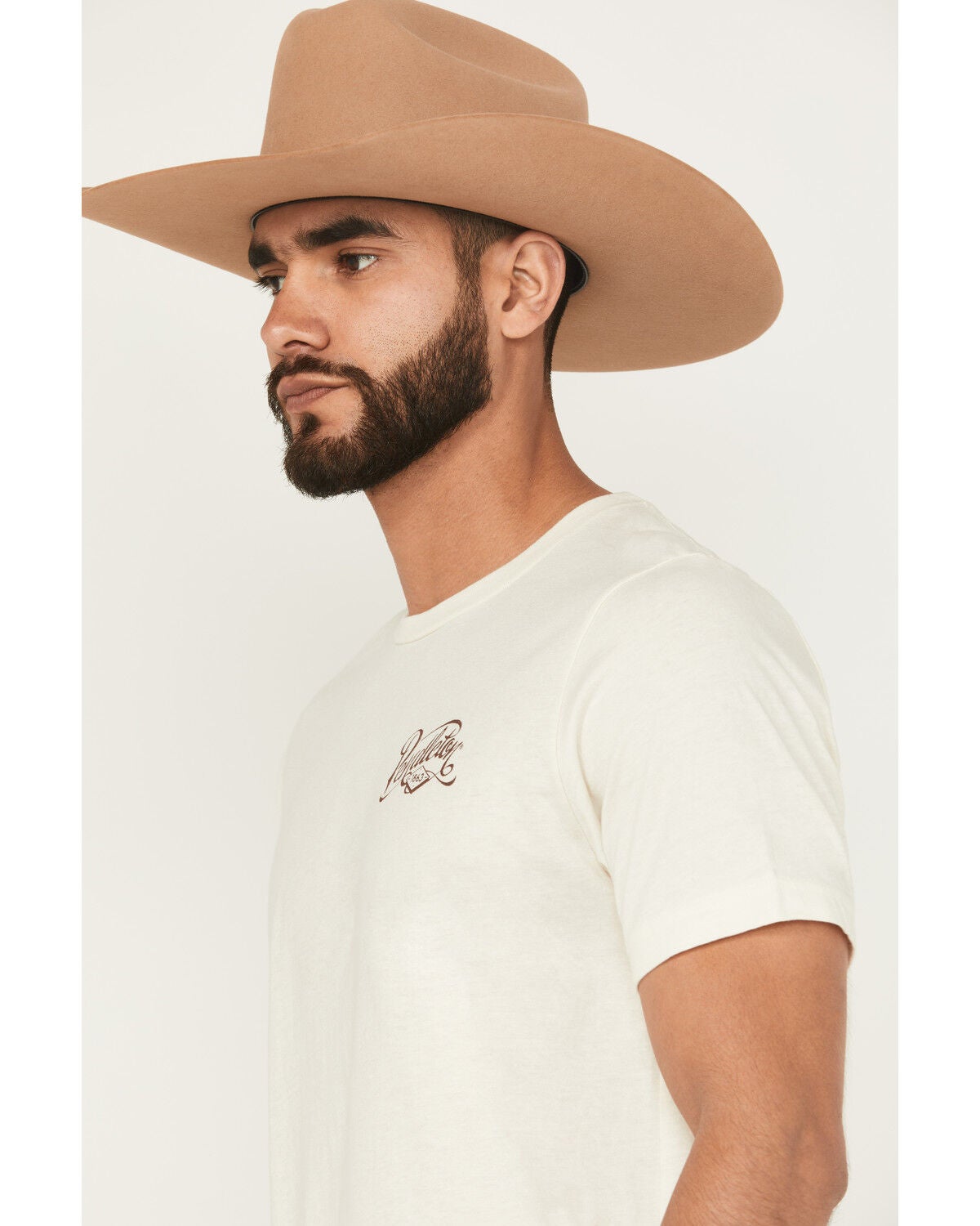 Image #3 - Pendleton Men's Boot Barn Exclusive Script Logo Short Sleeve Graphic T-Shirt, Natural, hi-res