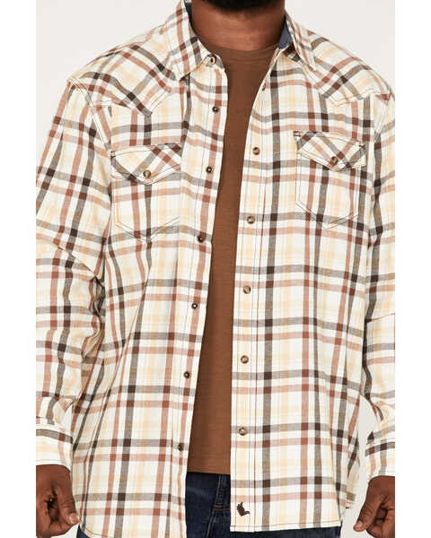Image #3 - Cody James Men's Snow Fall Small Plaid Snap Western Flannel Shirt , , hi-res