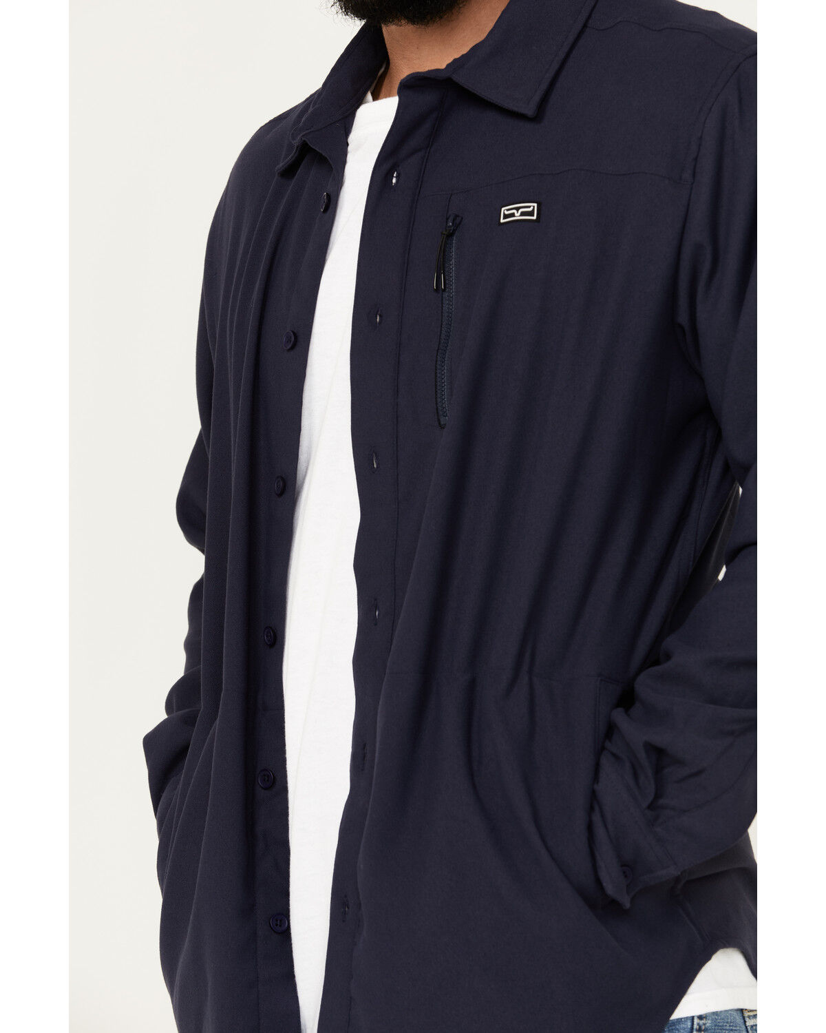 Image #3 - Kimes Ranch Men's Hart Long Sleeve Button-Down Shacket, Navy, hi-res
