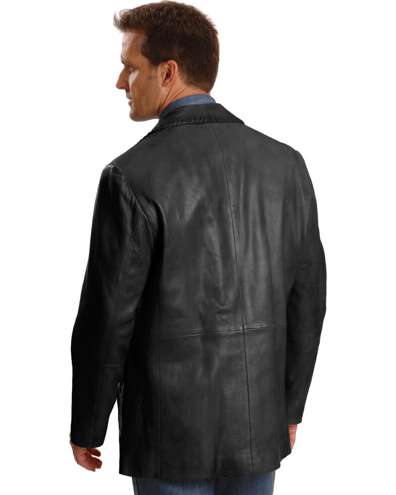 Scully Whipstitch Lambskin Leather Blazer - Tall, Black, hi-res