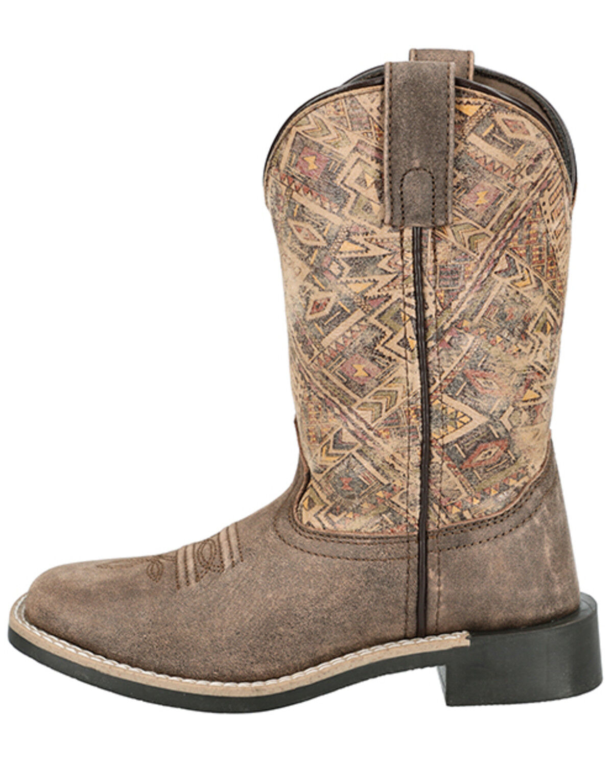 Image #3 - Smoky Mountains Boys' Oasis Western Boots - Broad Square Toe, Chocolate, hi-res