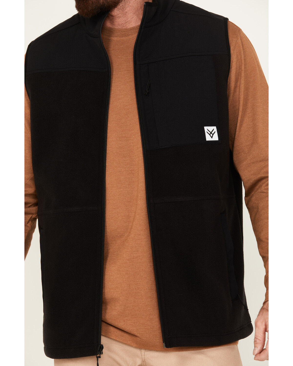 Image #3 - Hawx Men's Wind Proof Fleece Work Vest, Black, hi-res