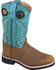 Smoky Mountain Little Girls' Pueblo Western Boots - Broad Square Toe , Brown, hi-res