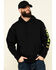 Image #1 - Ariat Men's Black/Lime Rebar Graphic Hooded Work Sweatshirt, Black, hi-res