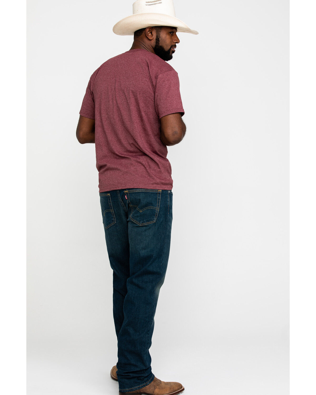 Image #5 - Levi's Men's Cash Relaxed Straight Leg Jeans, Blue, hi-res
