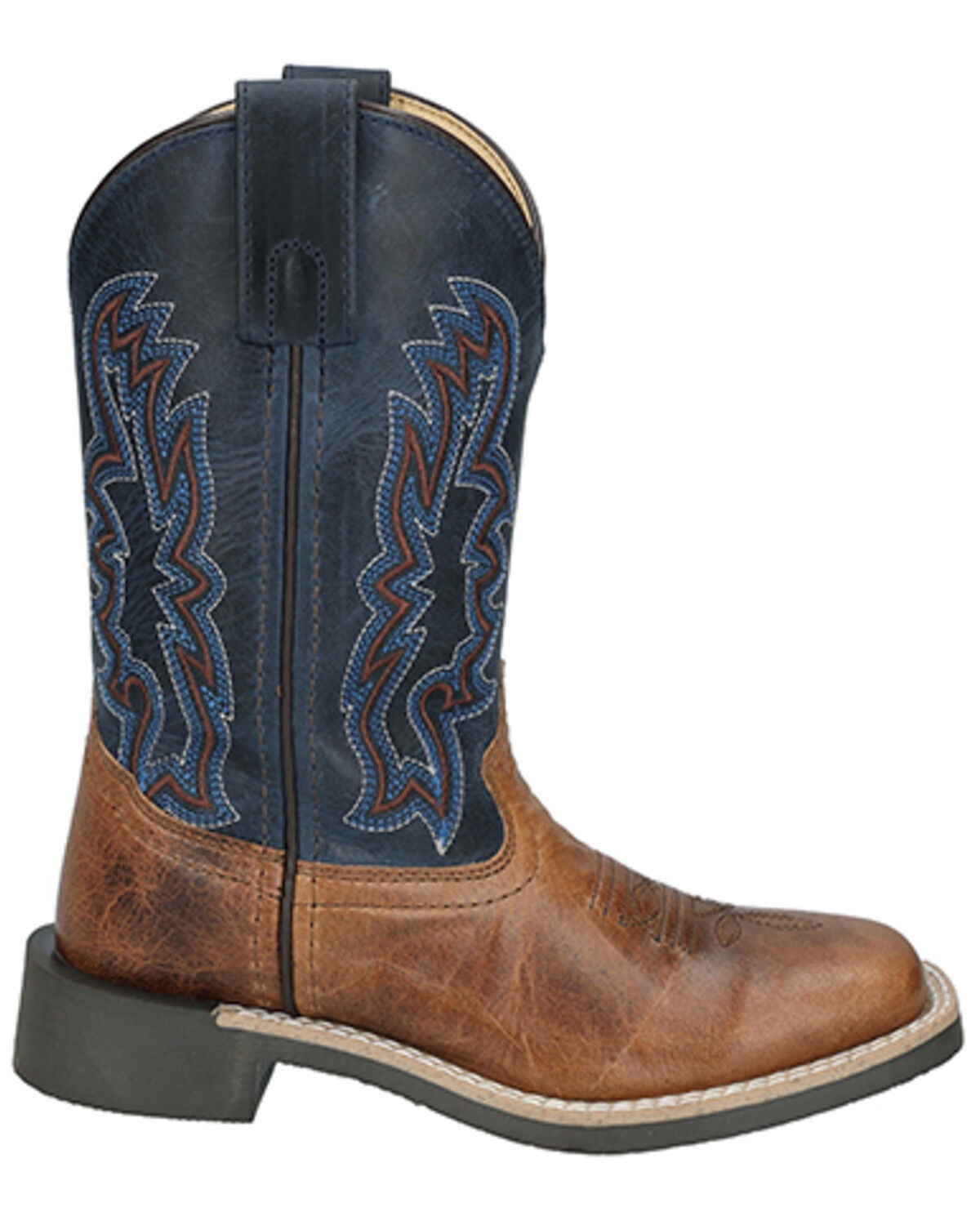 Image #2 - Smoky Mountain Little Boys' Rustler Western Boots - Broad Square Toe, Brown, hi-res