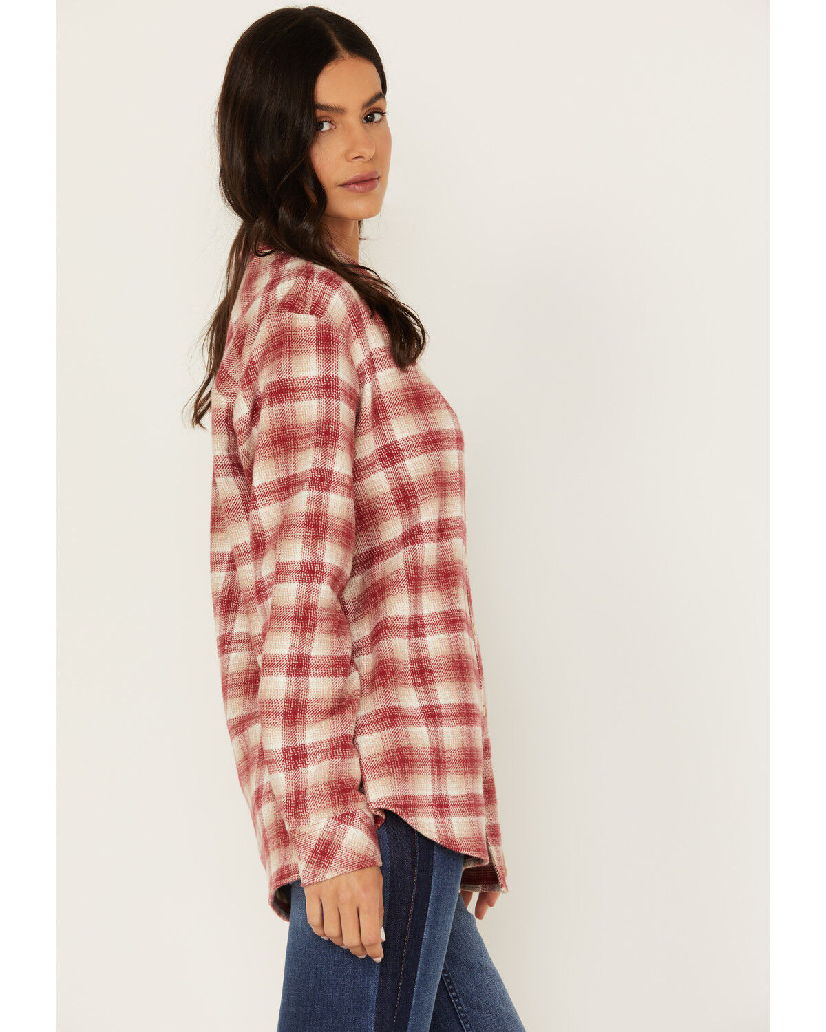 Image #2 - Idyllwind Women's Plaid Print Roby Shirt, Brandy Brown, hi-res
