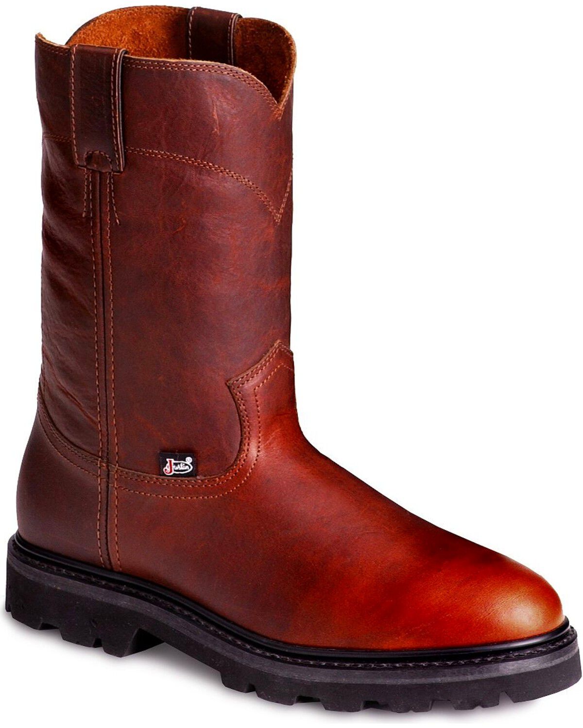 soft leather pull on boots