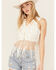 Image #1 - Shyanne Women's Embroidered Eyelet Fringe Vest, White, hi-res