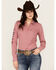 Image #2 - Ariat Women's Boot Barn Exclusive Team Kirby Medallion Print Long Sleeve Button-Down Stretch Western Shirt, Rose, hi-res