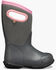 Image #2 - Bogs Girls' York Solid Rain Boots - Round Toe, Grey, hi-res