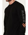 Image #3 - Hawx Men's Logo Long Sleeve Knit Work T-Shirt , Black, hi-res