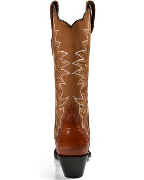 Image #5 - Dan Post Women's Eel Peanut Exotic Western Boot - Snip Toe , Brown, hi-res