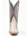 Image #4 - Dan Post Women's Exotic Watersnake Skin Western Boots - Square Toe, Green, hi-res