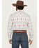 Image #4 - Panhandle Men's Southwestern Striped Long Sleeve Pearl Snap Western Shirt, Taupe, hi-res