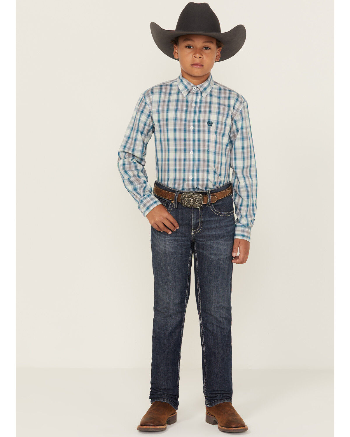 Image #1 - Cody James Boys' Balboa Slim Straight Stretch Denim Jeans, Dark Wash, hi-res