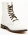 Image #1 - Justin Women's McKlean Lace-Up Boots - Round Toe, White, hi-res