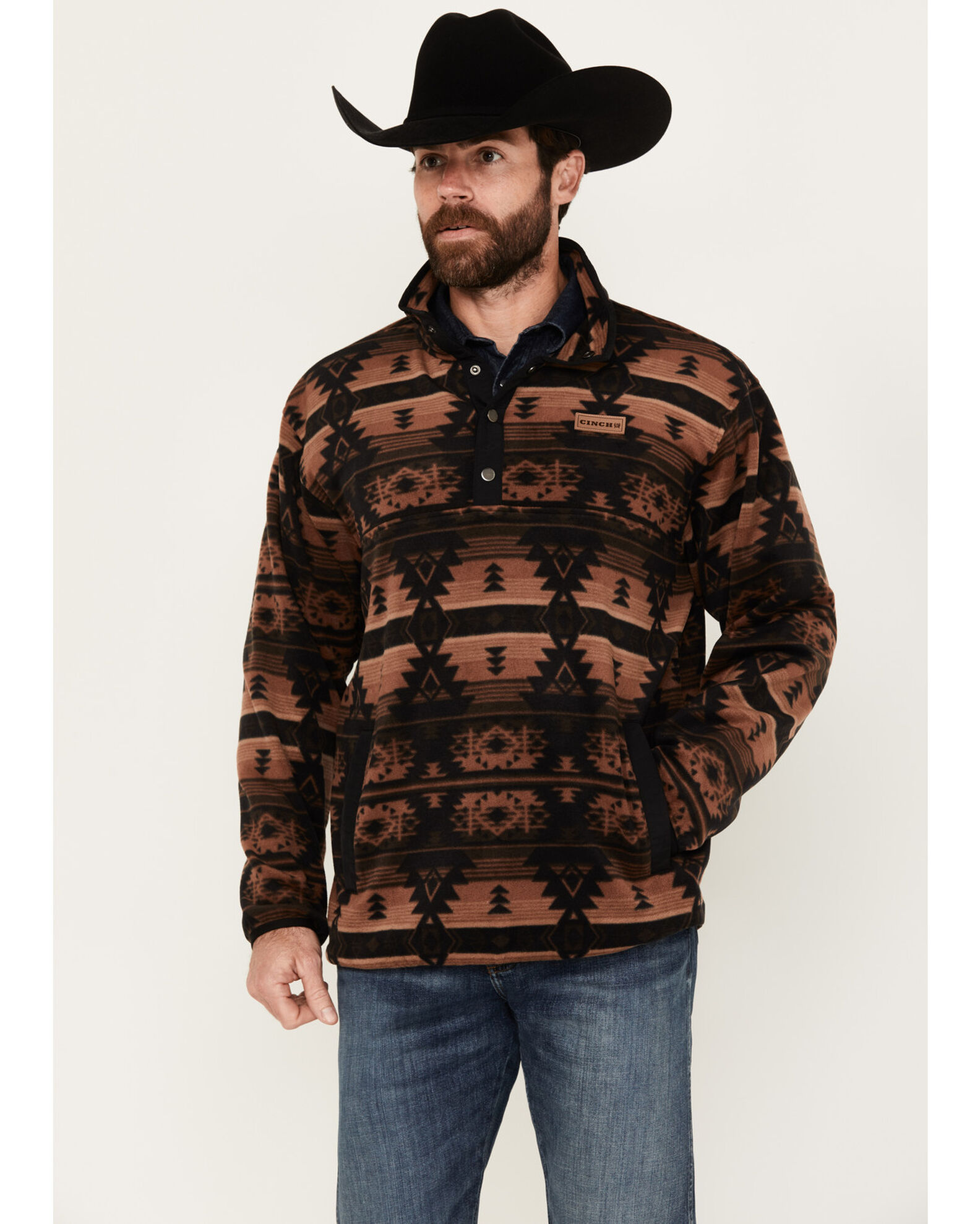 Cinch Men s Southwestern Print 1 4 Snap Pullover Country Outfitter
