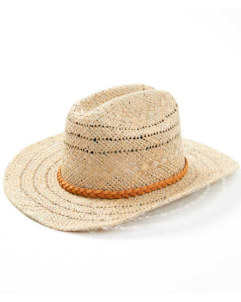Shyanne Women's Slow Gallup Straw Western Fashion Hat, Brown, hi-res