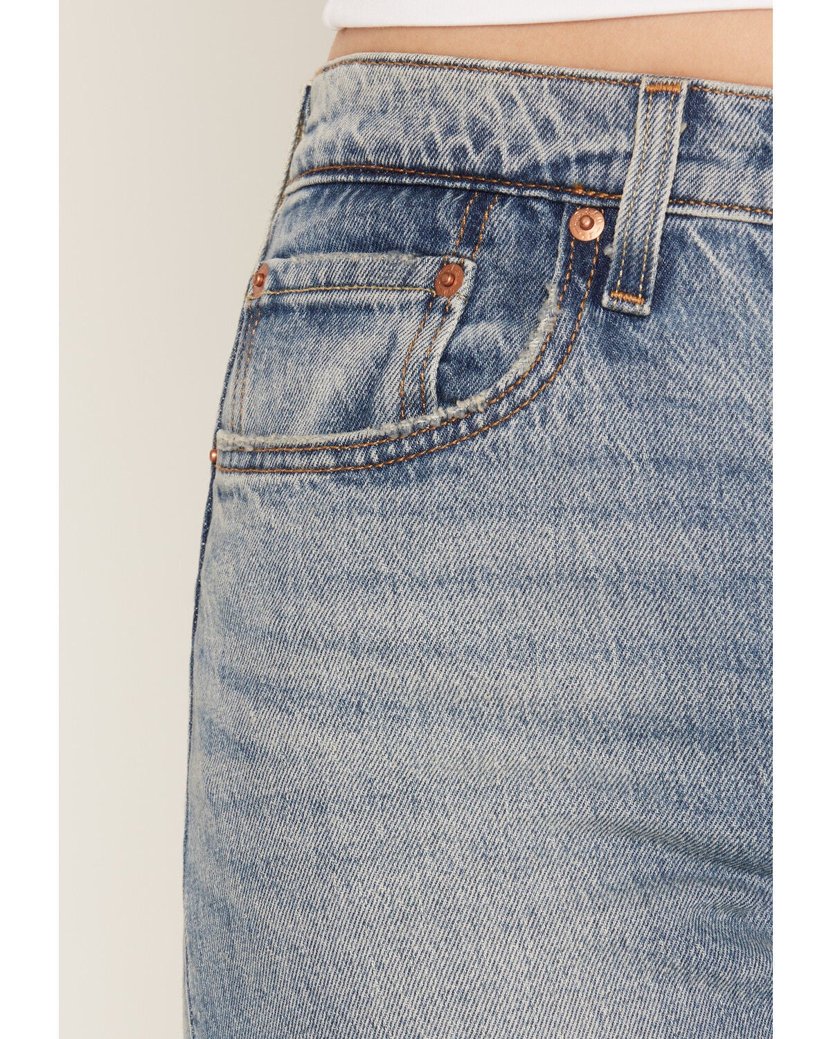 Image #2 - Levi's Women's 501 Medium Wash High Rise Straight Stretch Denim Jeans, Medium Wash, hi-res