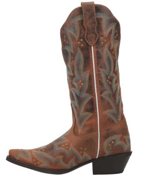 Image #3 - Laredo Women's Adrian Wide Calf Western Boots - Snip Toe, Tan, hi-res