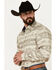 Image #3 - Roper Men's Vintage Horse & Cow Striped Print Long Sleeve Pearl Snap Western Shirt, Sand, hi-res