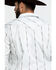 Moonshine Spirit Men's Tiki Torch Striped Dobby Print Long Sleeve Western Shirt , Grey, hi-res