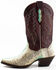 Image #3 - Dan Post Women's Watersnake Western Boots - Snip Toe, Green/silver, hi-res