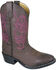 Image #1 - Smoky Mountain Girls' Monterey Western Boots - Round Toe, Brown, hi-res