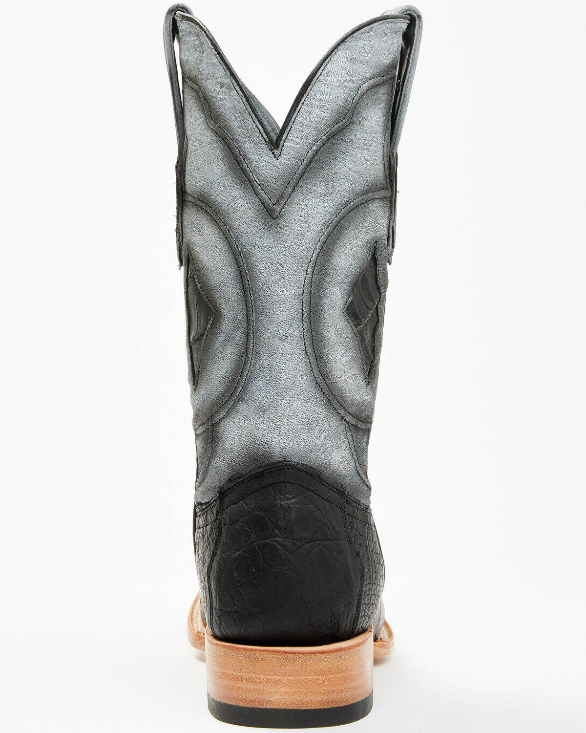 Image #5 - Tanner Mark Men's Exotic Caiman Belly Tall Western Boots - Broad Square Toe, Black, hi-res