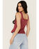 Image #4 - Free People Women's Roller Tank, Maroon, hi-res