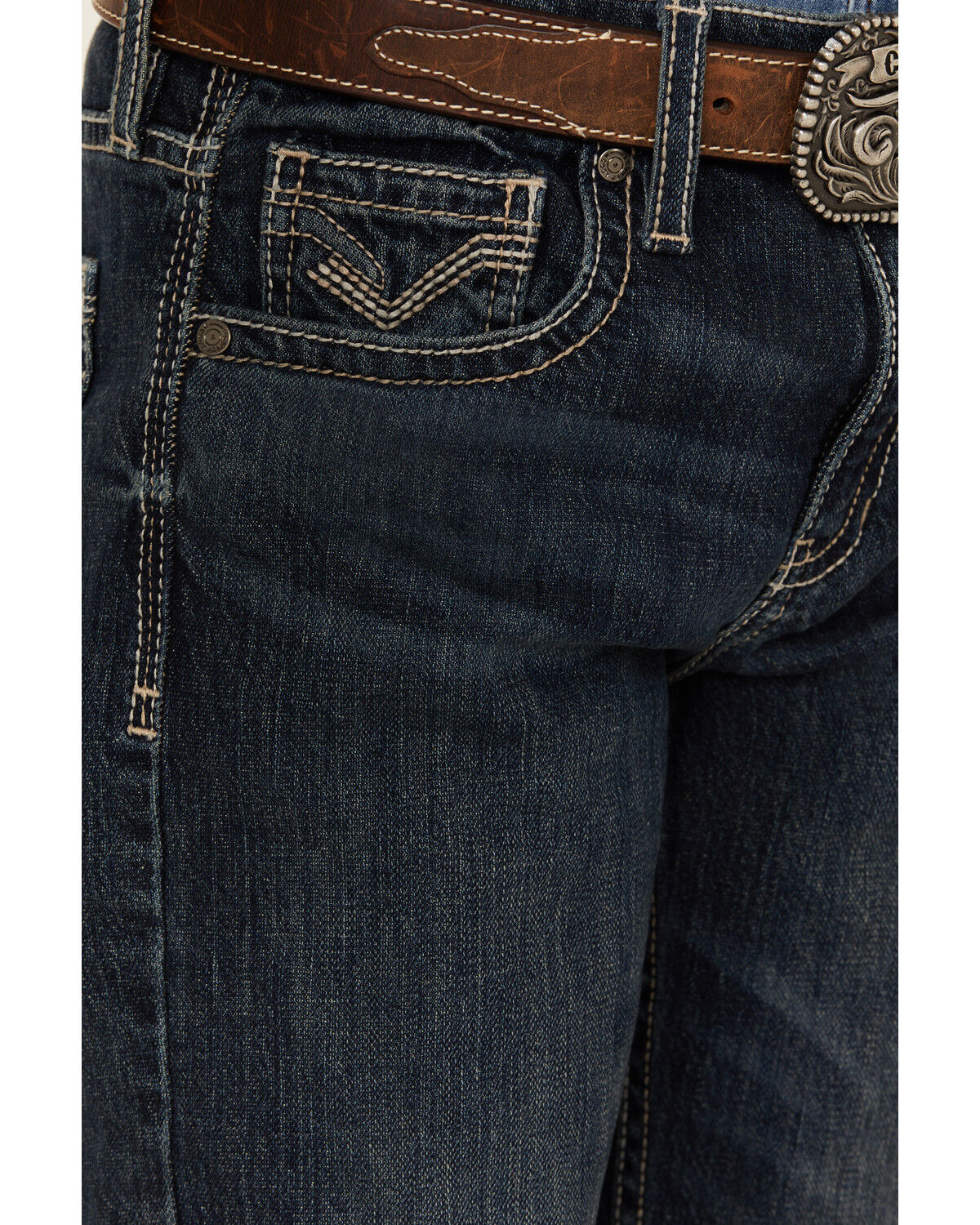 Image #2 - Cody James Boys' Dark Wash Moonlight Slim Stretch Bootcut Jeans, Dark Wash, hi-res