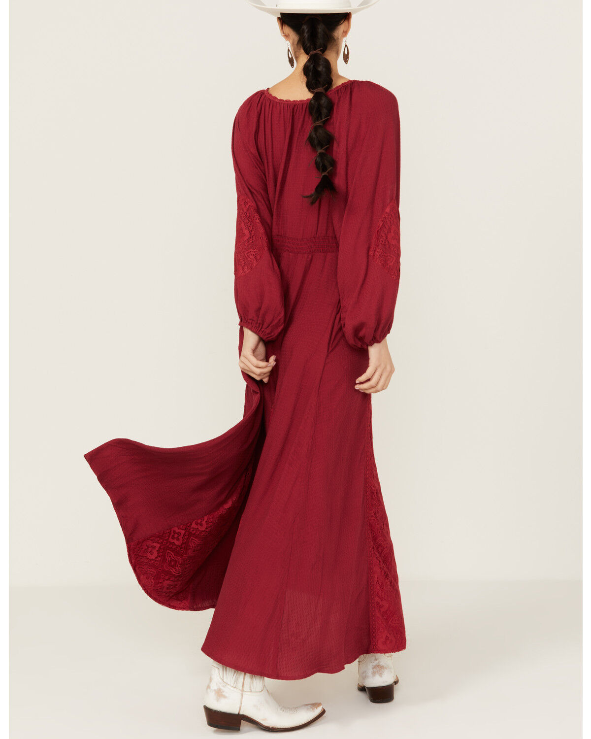 Image #4 - Gunit Solid Lace Women's Long Sleeve Maxi Dress, , hi-res